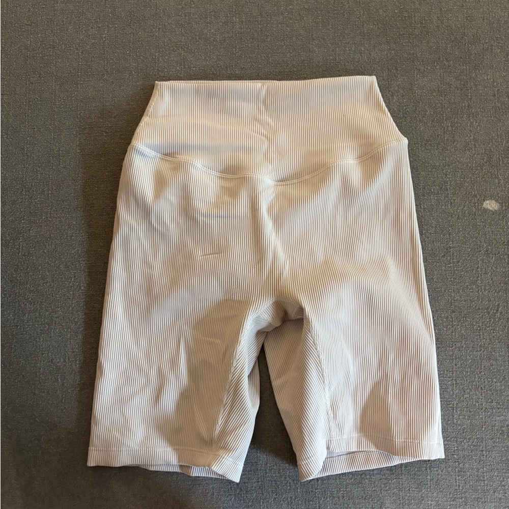Women's High-Waisted Striped Shorts